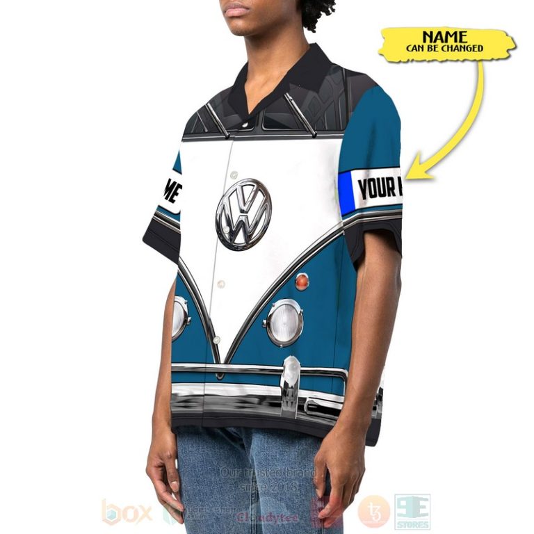 Love-Campervan-Custom-Name-Blue-Hawaiian-Shirt-1