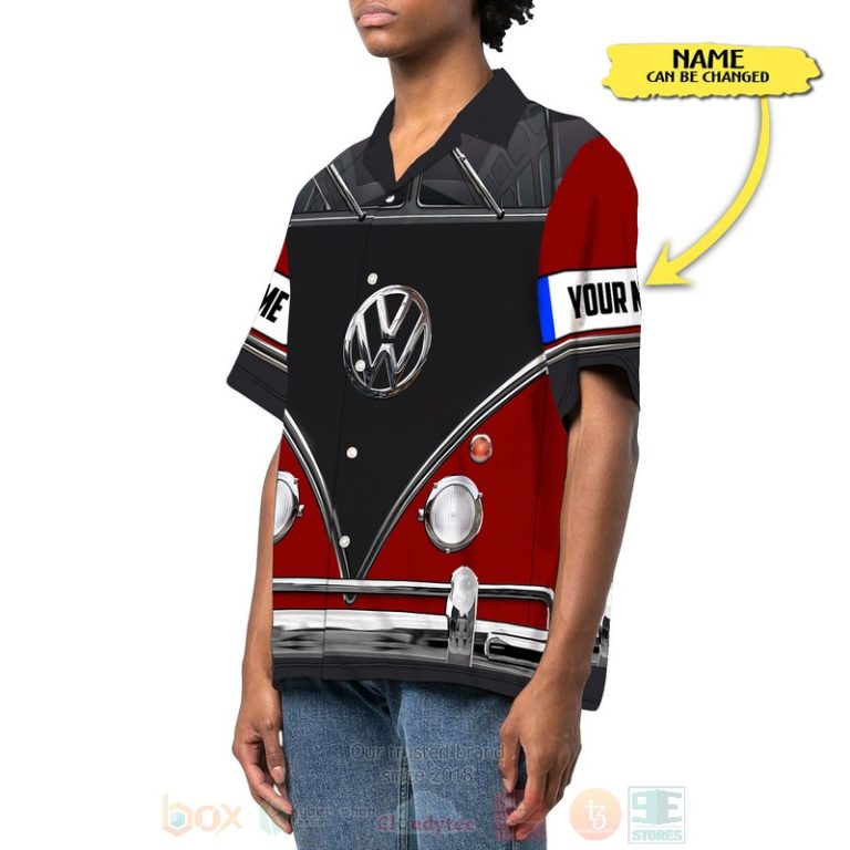 Love-Campervan-Custom-Name-Red-Hawaiian-Shirt-1