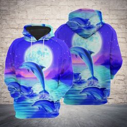 Lovely Dolphin Night 3D Printed Hoodie/Zipper Hoodie - 7c5d23d52dbe