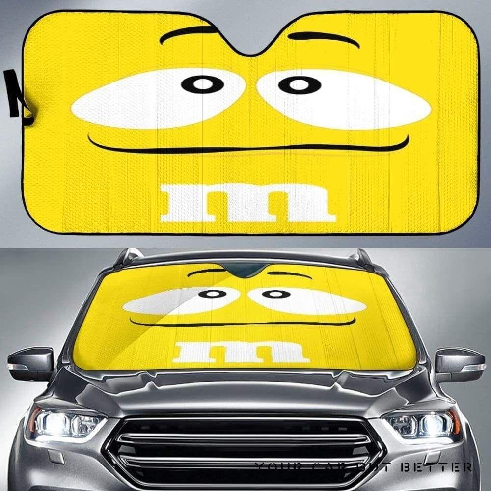 Mandm Chocolate Yellow Car Auto Sun Shade Mandm Chocolate Yellow Car Auto Sun Shade