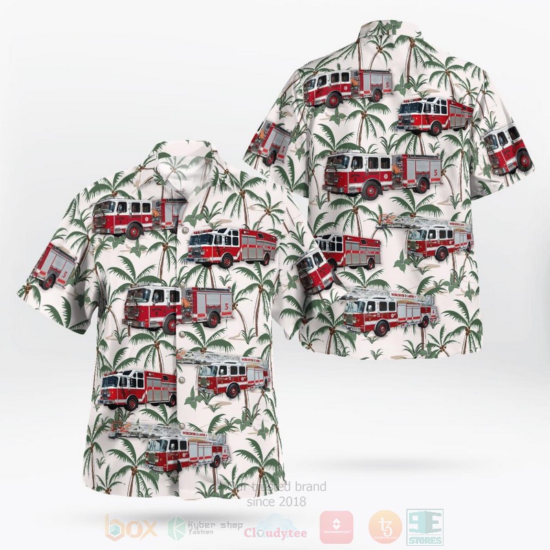 Massachusetts Worcester Fire Department Hawaiian Shirt Massachusetts Worcester Fire Department Hawaiian Shirt