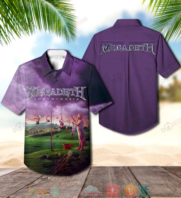 Megadeth Band Youthanasia Hawaiian Shirt Megadeth Band Youthanasia Hawaiian Shirt