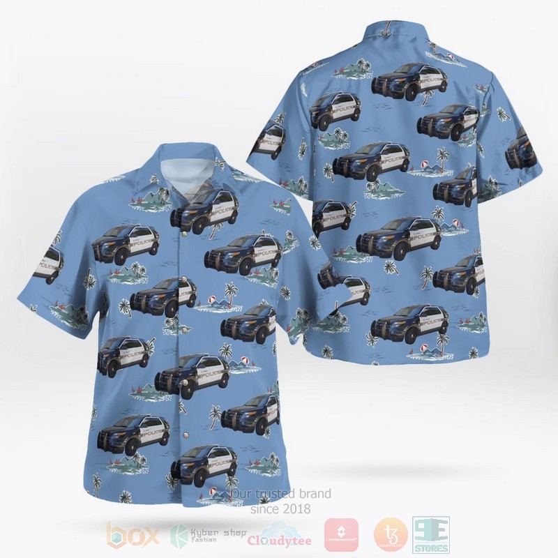 Miami Beach Florida Miami Beach Police Department Ford Police Interceptor Utility Hawaiian Shirt Miami Beach Florida Miami Beach Police Department Ford Police Interceptor Utility Hawaiian Shirt