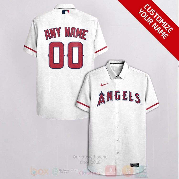Mlb Los Angeles Angels Personalized White 1 Hawaiian Shirt Mlb Los Angeles Angels Personalized White 1 Hawaiian Shirt