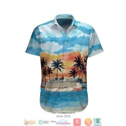 Ncl Norwegian Cruise Line Norwegian Joy Sunrise Short Sleeve Hawaiian Shirt