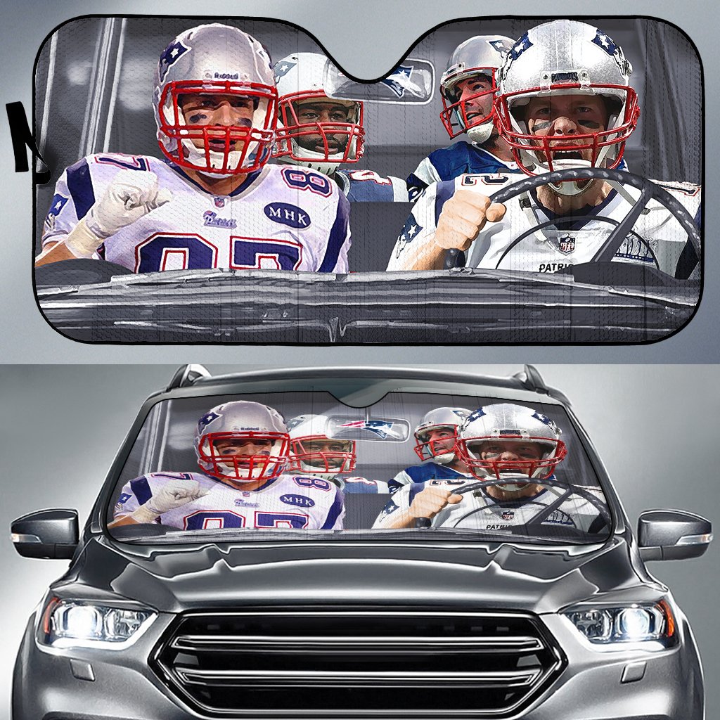 New England Patriots Car Auto Sun Shade New England Patriots Car Auto Sun Shade