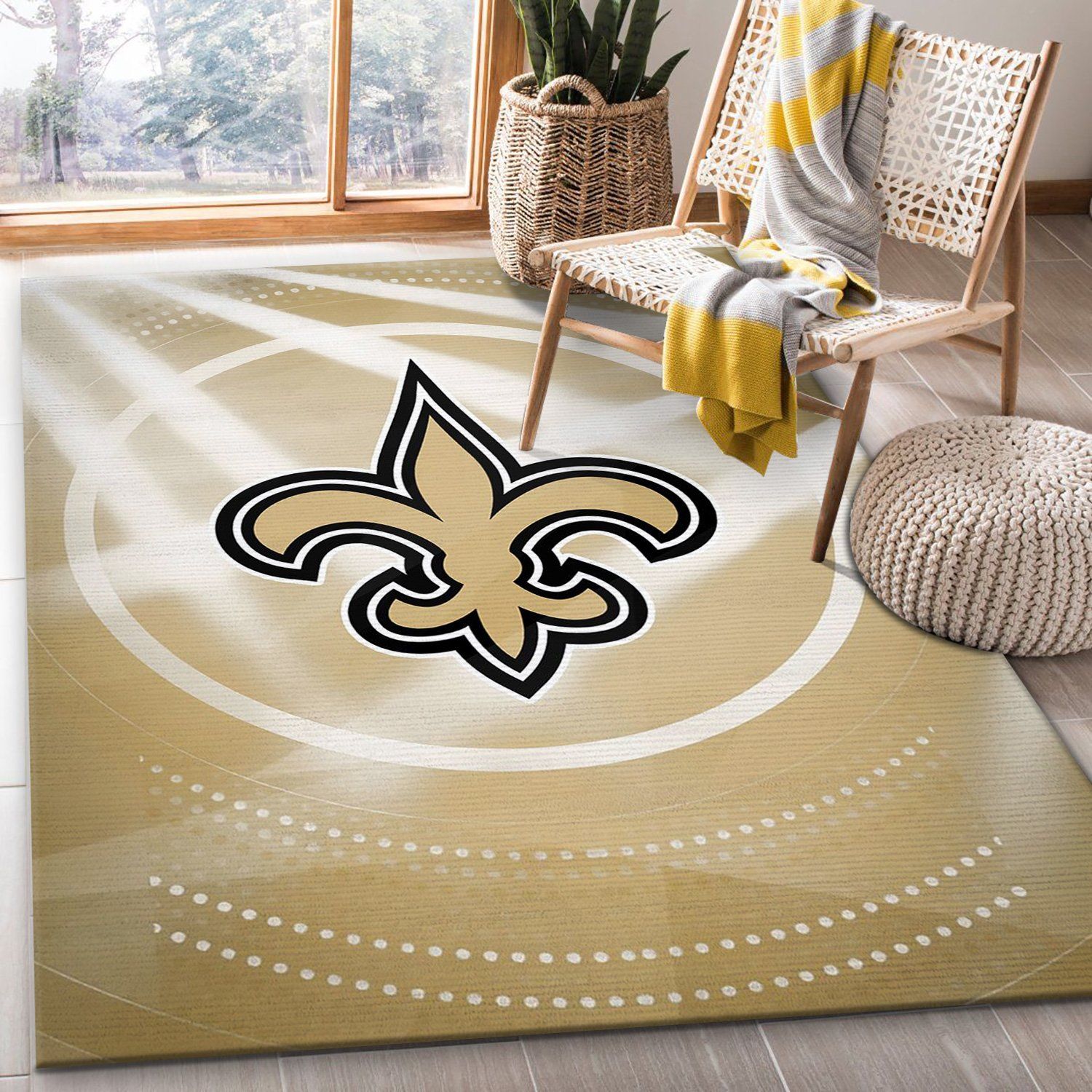 New Orleans Saints NFL Area Rug For Christmas Bedroom Rug Christmas Gift US Decor New Orleans Saints NFL Area Rug For Christmas Bedroom Rug Christmas Gift US Decor