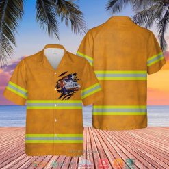 New South Wales Rfs Helicopter Short Sleeve Hawaiian Shirt