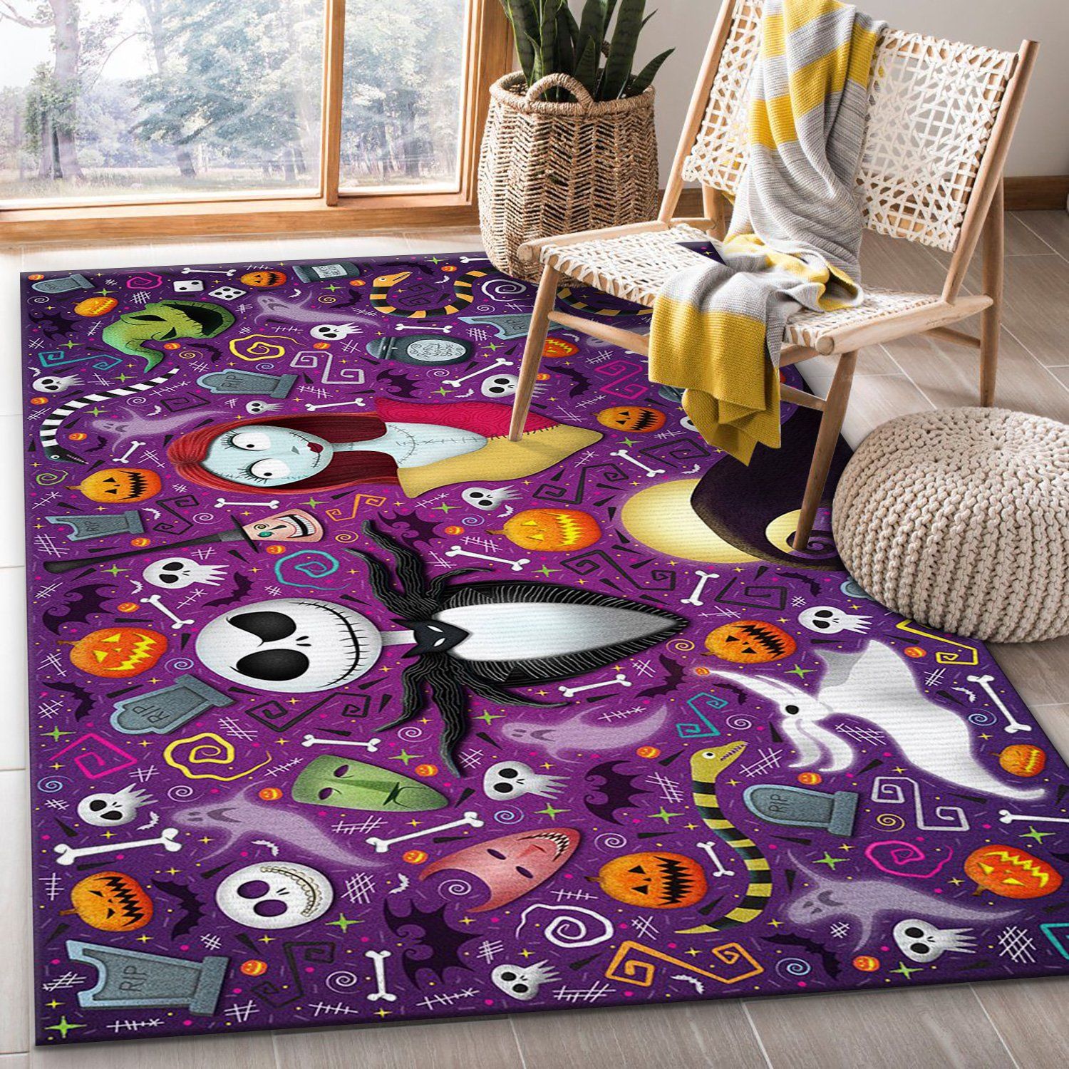 Nightmare Before Christmas Ver1 Area Rug For Christmas Living Room Rug Family Gift US Decor Nightmare Before Christmas Ver1 Area Rug For Christmas Living Room Rug Family Gift US Decor