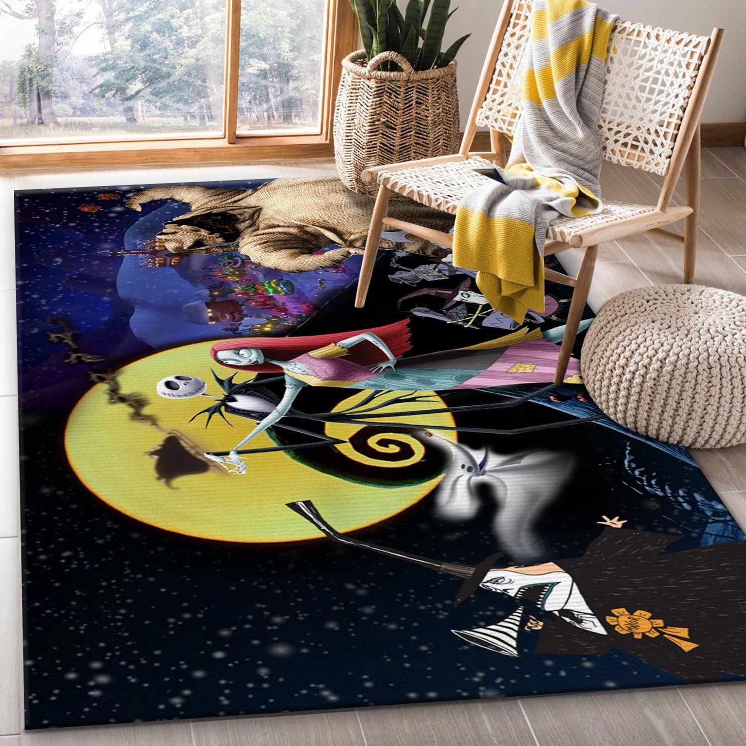 Nightmare Before Christmas Ver4 Movie Area Rug Bedroom Rug US Gift Decor Nightmare Before Christmas Ver4 Movie Area Rug Bedroom Rug US Gift Decor