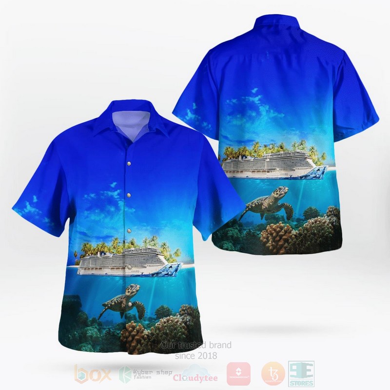 Norwegian Cruise Line Norwegian Bliss Hawaiian Shirt Norwegian Cruise Line Norwegian Bliss Hawaiian Shirt