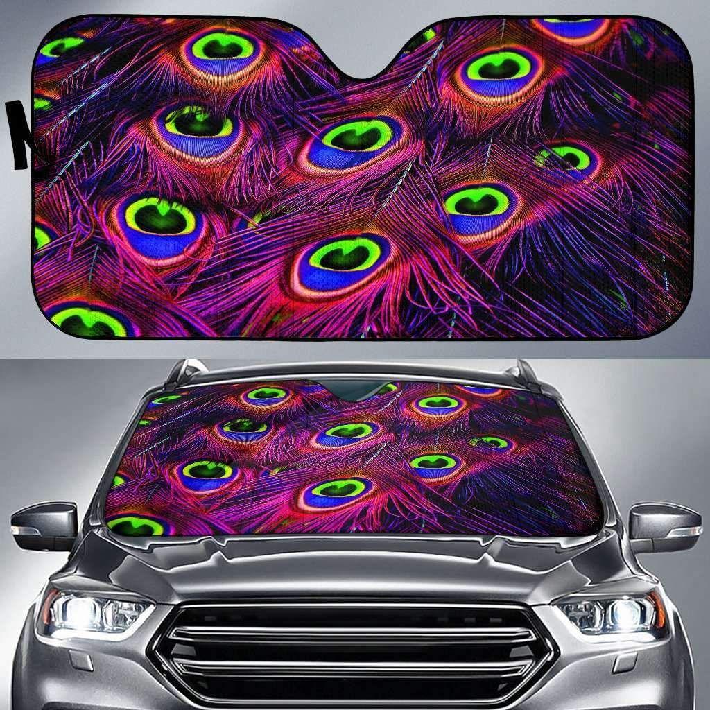 Peacock Feathers Car Auto Sun Shade Peacock Feathers Car Auto Sun Shade