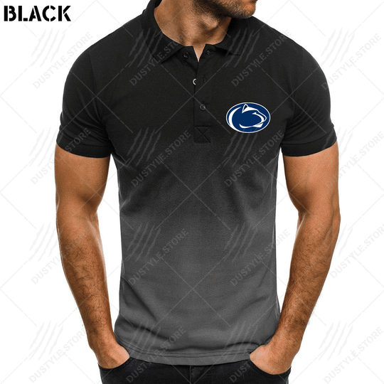Penn State Nittany Lions Football Men Gradient Polo Shirt Penn State Nittany Lions Football Men Gradient Polo Shirt