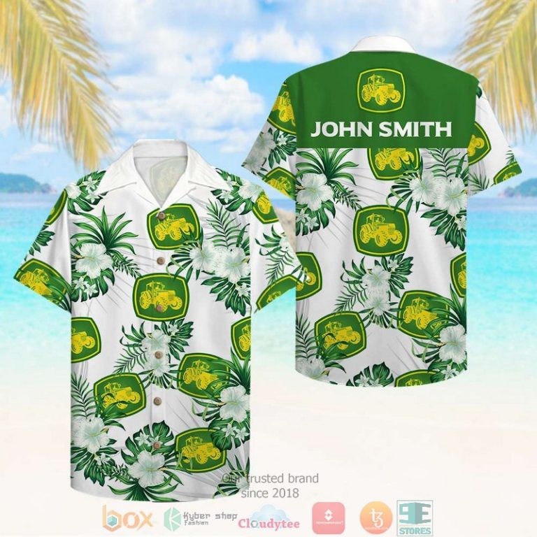 Personalized-Farmer-Tractor-Floral-Pattern-Hawaiian-Shirt-1