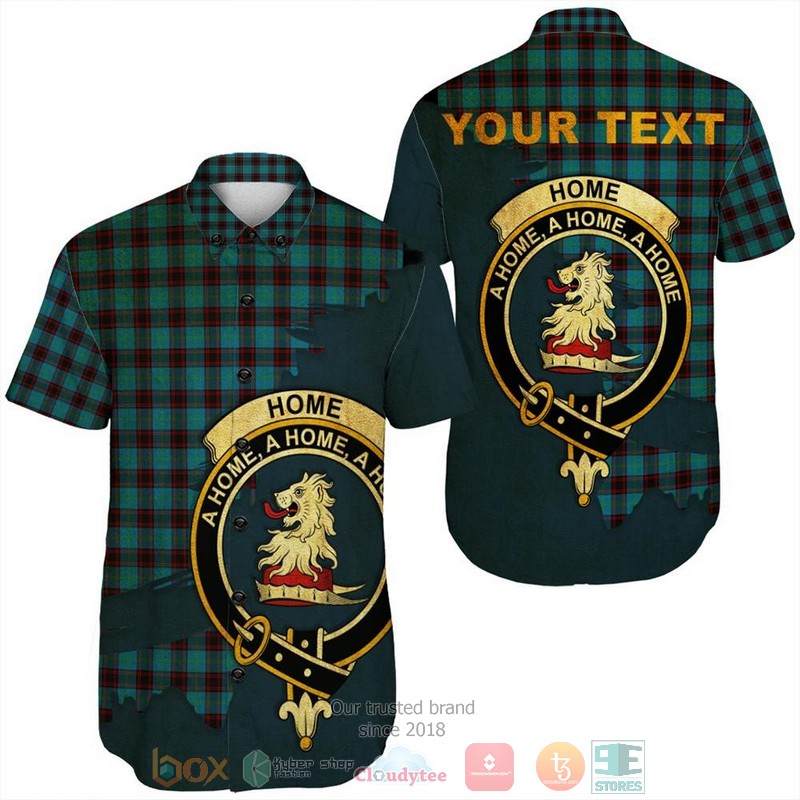 Personalized Home Modern Tartan Crest Custom Hawaiian Shirt Personalized Home Modern Tartan Crest Custom Hawaiian Shirt