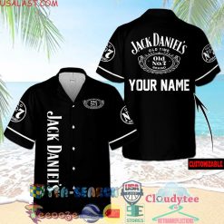 Personalized Jack Daniels Whiskey Aloha Summer Beach Hawaiian Shirt