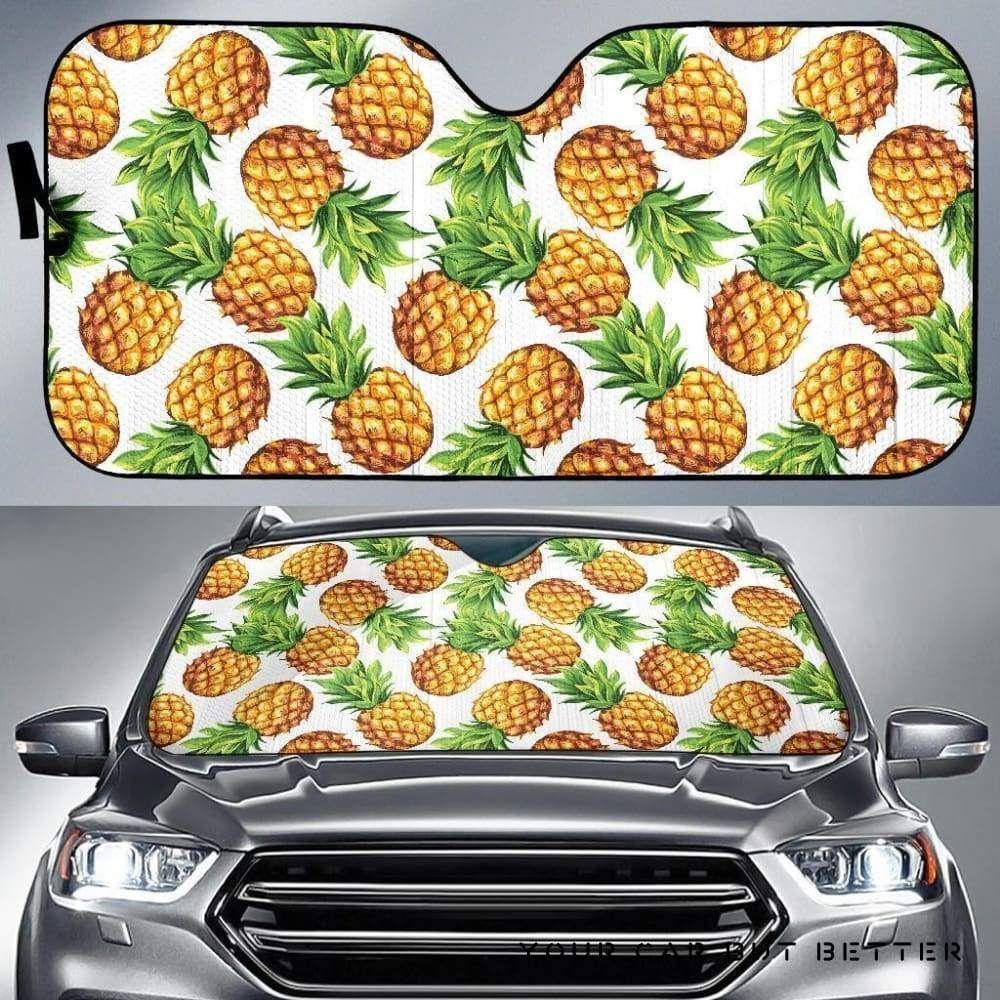Pineapples Pattern Car Auto Sun Shade Pineapples Pattern Car Auto Sun Shade