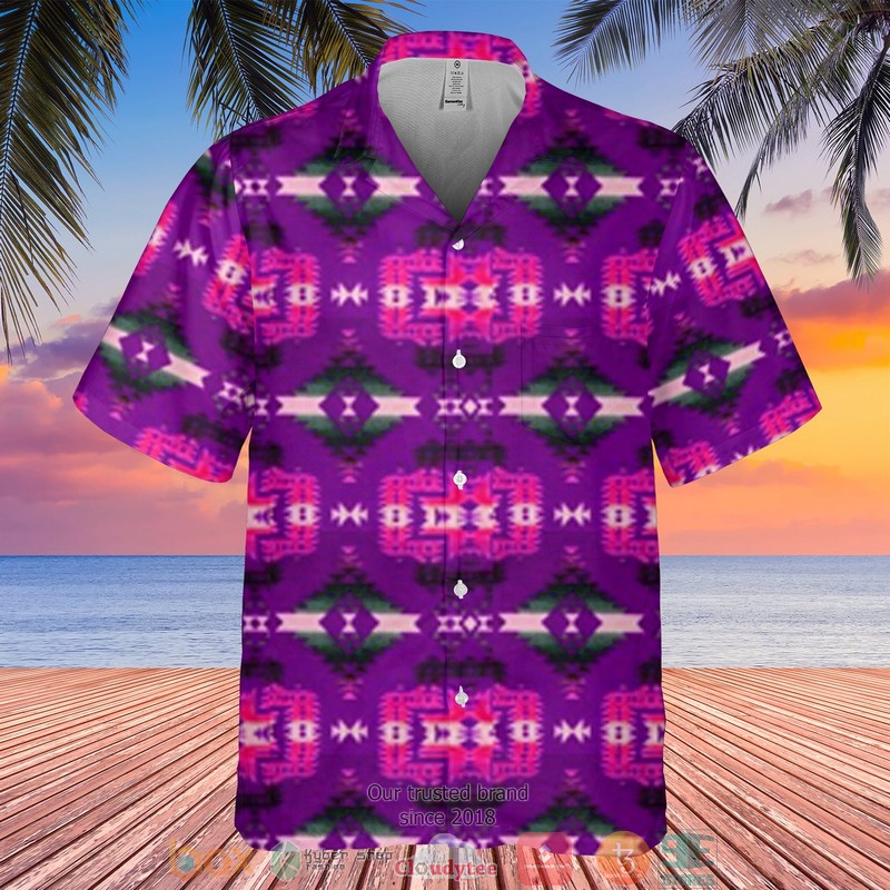 Purple Pink Pattern Native Hawaiian Shirt Purple Pink Pattern Native Hawaiian Shirt