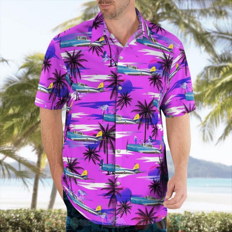 Queensland-Air-Museum-De-Havilland-Canada-Dhc-1-Chipmunk-T-Mk.10-Vh-Rvv-Hawaiian-Shirt-2