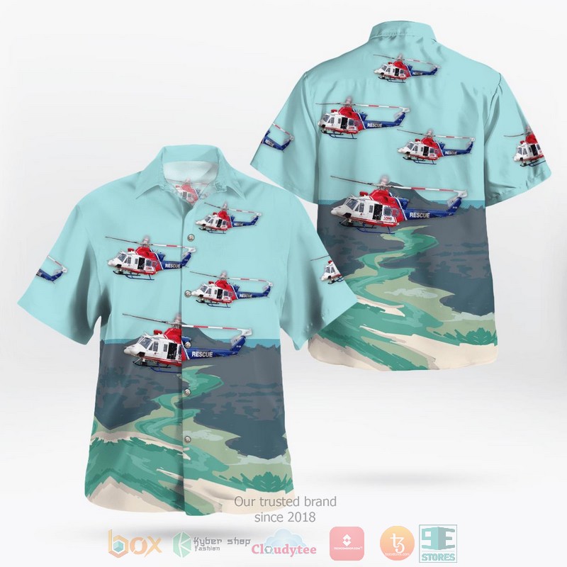 Queensland Emergency Services Bell 412 Hawaiian Shirt Queensland Emergency Services Bell 412 Hawaiian Shirt