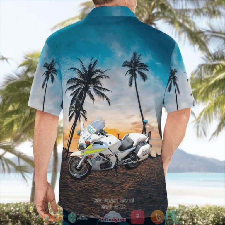 Queensland-Police-Service-Motorbike-Hawaii-3D-Shirt-1