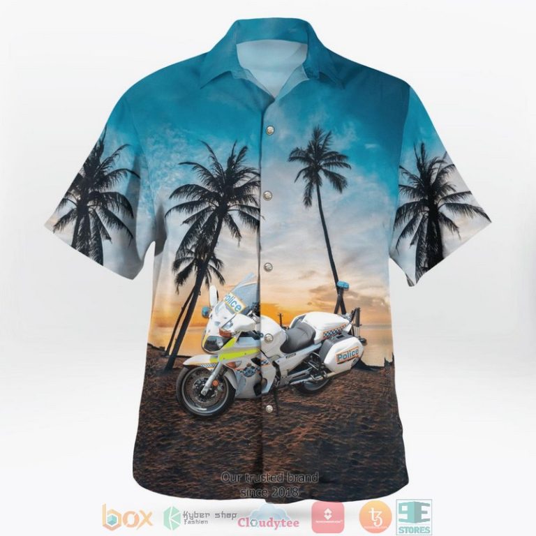Queensland-Police-Service-Motorbike-Hawaii-3D-Shirt-2