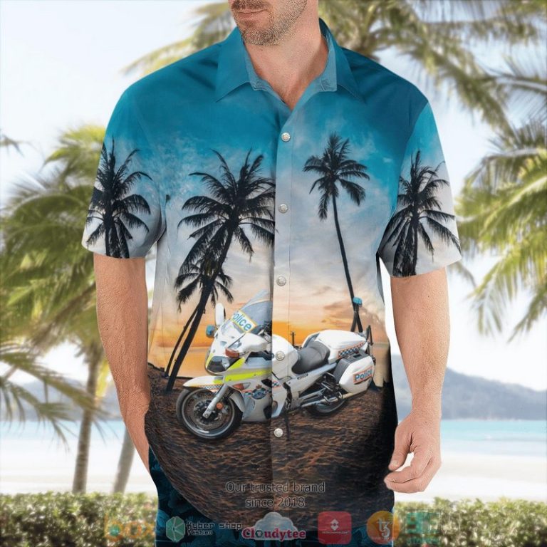Queensland-Police-Service-Motorbike-Hawaii-3D-Shirt-3