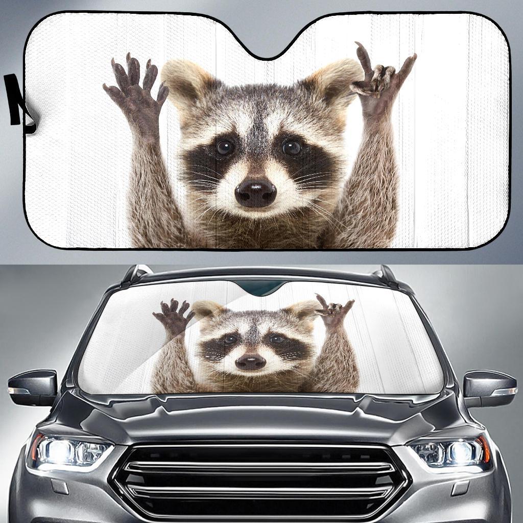 Raccoons Car Auto Sun Shade Raccoons Car Auto Sun Shade