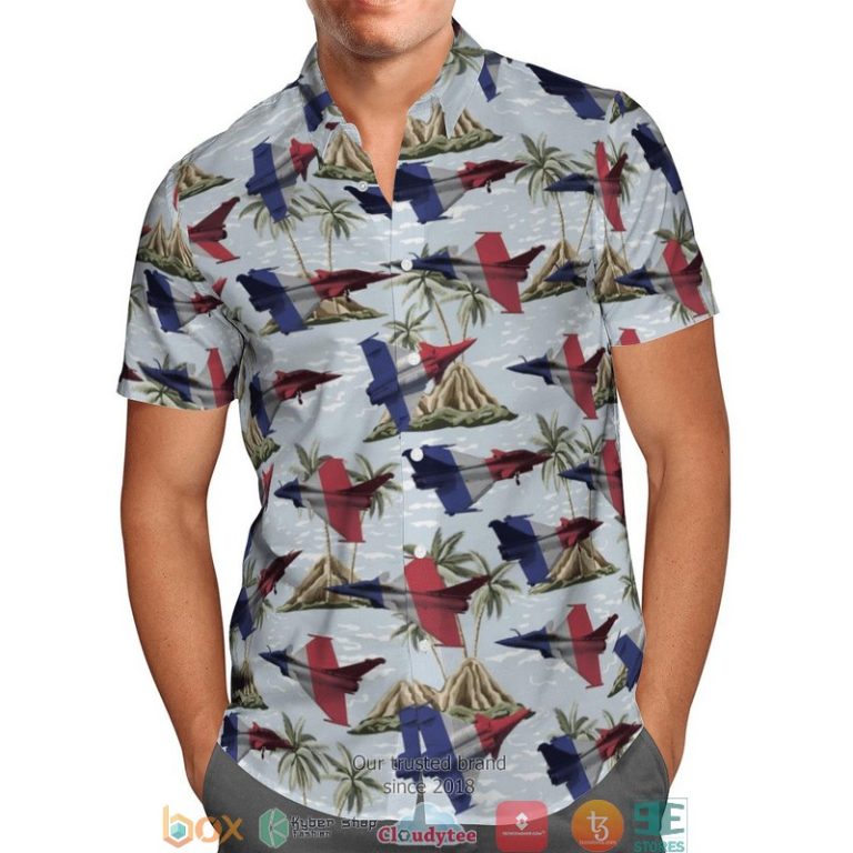 Rafale-Solo-Display-French-White-Short-Sleeve-Hawaiian-Shirt-1