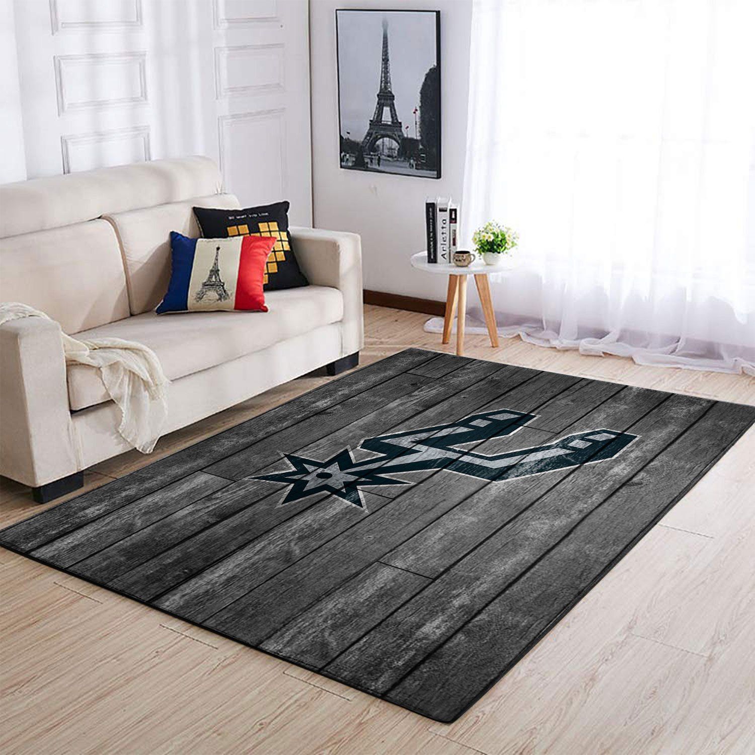 San Antonio Spurs Nba Team Logo Grey Wooden Style Nice Gift Home Decor Rectangle Area Rug San Antonio Spurs Nba Team Logo Grey Wooden Style Nice Gift Home Decor Rectangle Area Rug