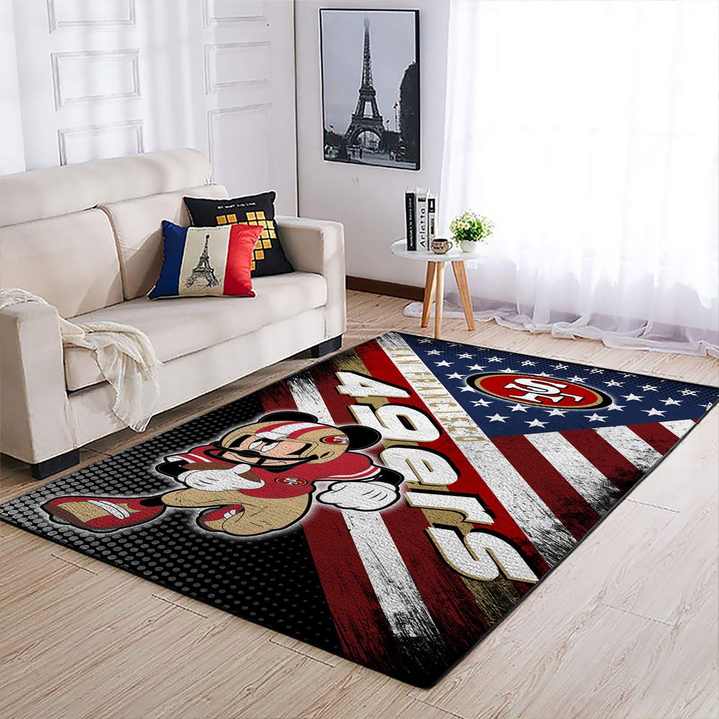 San Francisco 49ers Nfl Team Logo Mickey Us Style Nice Gift Home Decor Rectangle Area Rug San Francisco 49ers Nfl Team Logo Mickey Us Style Nice Gift Home Decor Rectangle Area Rug