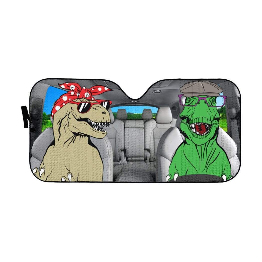 Saurus Rex Family Car Auto Sun Shade Saurus Rex Family Car Auto Sun Shade