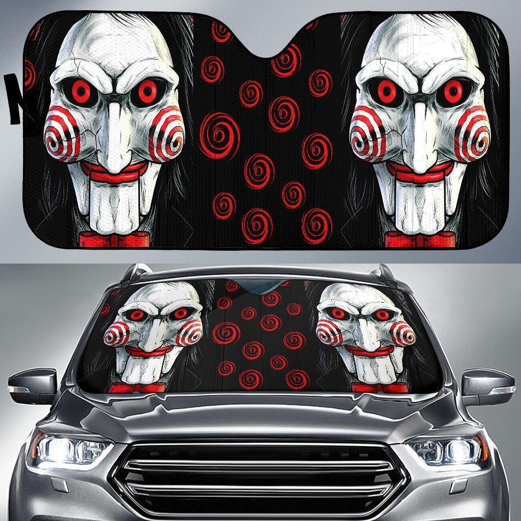 Saw Horror Funny Car Auto Sun Shade Saw Horror Funny Car Auto Sun Shade