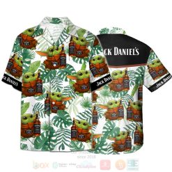 Star Wars Baby Yoda Hug Jack Daniels Hawaiian Shirt