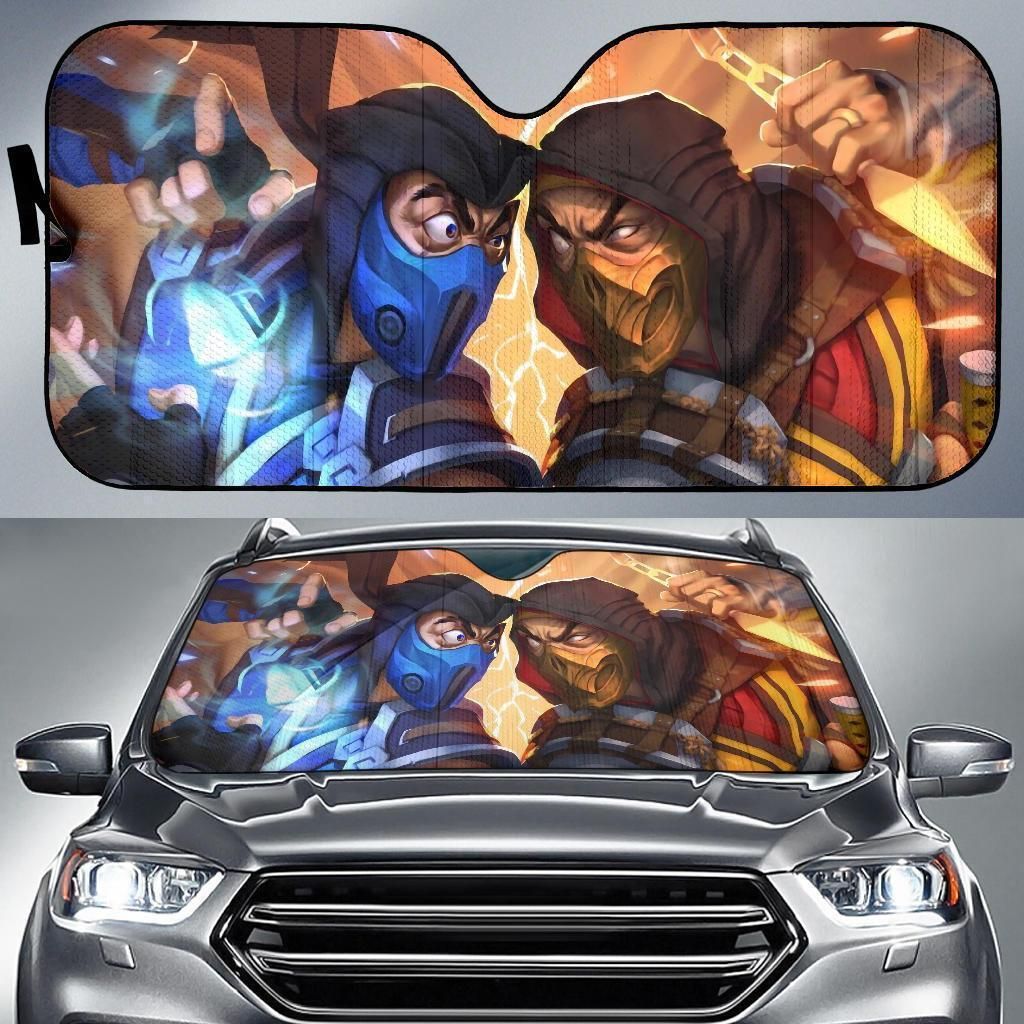 Sub Zero Vs Scorpion Mortal Kombat X Car Auto Sun Shade Sub Zero Vs Scorpion Mortal Kombat X Car Auto Sun Shade