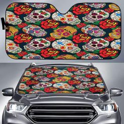 Sugar Skulls Car Auto Sun Shade
