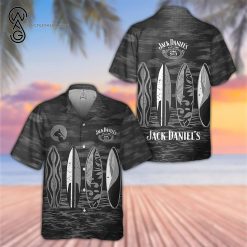 Summer Beach Jack Daniels All Over Print Hawaiian Shirt
