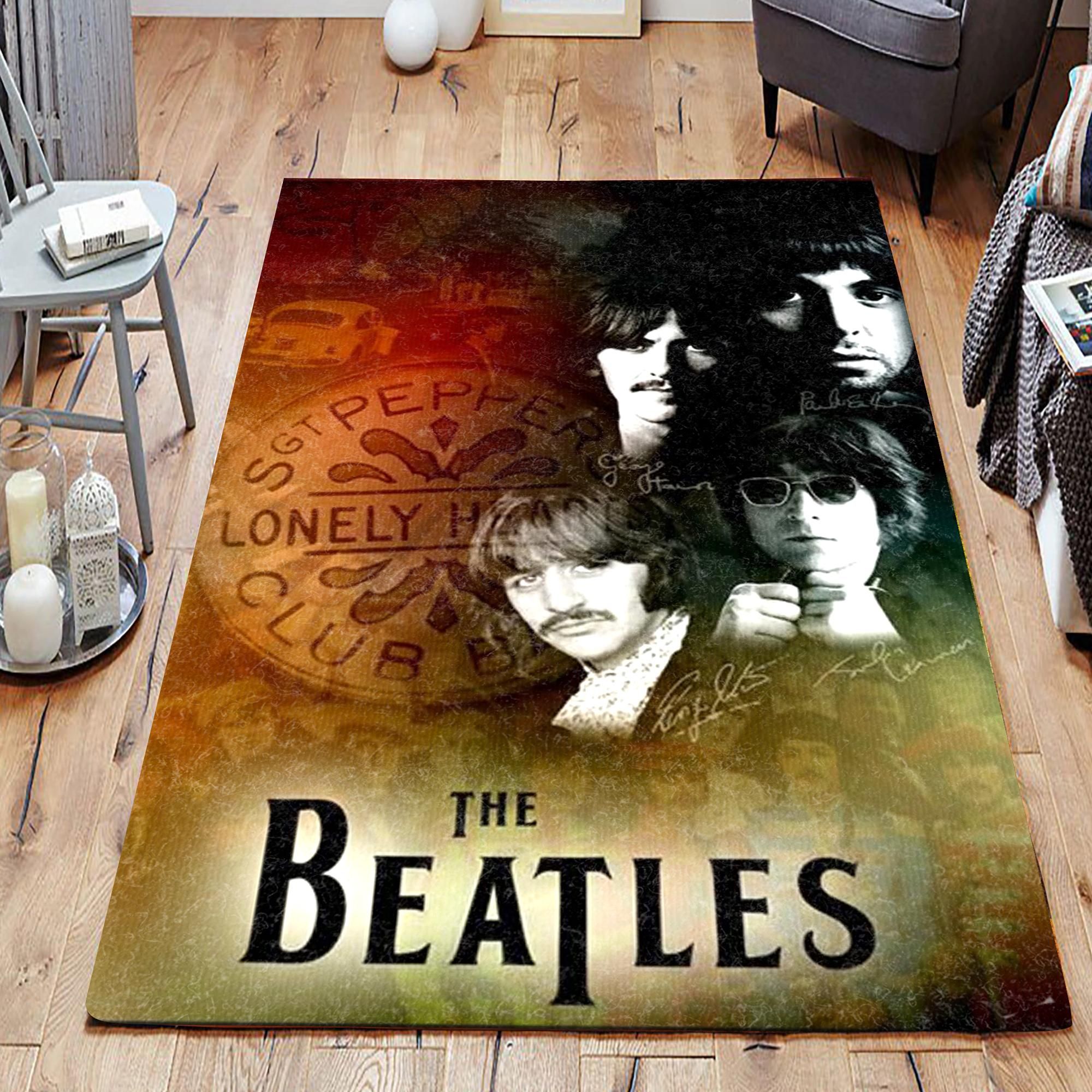 The Beatles Sgt Peppers Lonely Hearts Club Band Vintage Living Room Area Rug For Christmas Family Gift US Decor The Beatles Sgt Peppers Lonely Hearts Club Band Vintage Living Room Area Rug For Christmas Family Gift US Decor