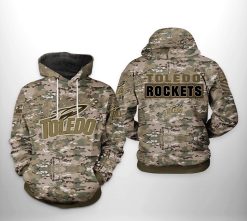 Toledo Rockets NCAA Camo Veteran 3D Printed Hoodie/Zipper Hoodie - b792058faef4