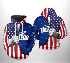 Toledo Rockets NCAA US Flag 3D Printed Hoodie/Zipper Hoodie - 2a17701a2c67