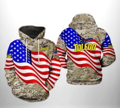 Toledo Rockets NCAA US Flag Camo Veteran 3D Printed Hoodie/Zipper Hoodie - e906a15f13bc