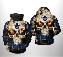Toronto Maple Leafs NHL Skull 3D Printed Hoodie/Zipper Hoodie - 2a372c3fd4a9