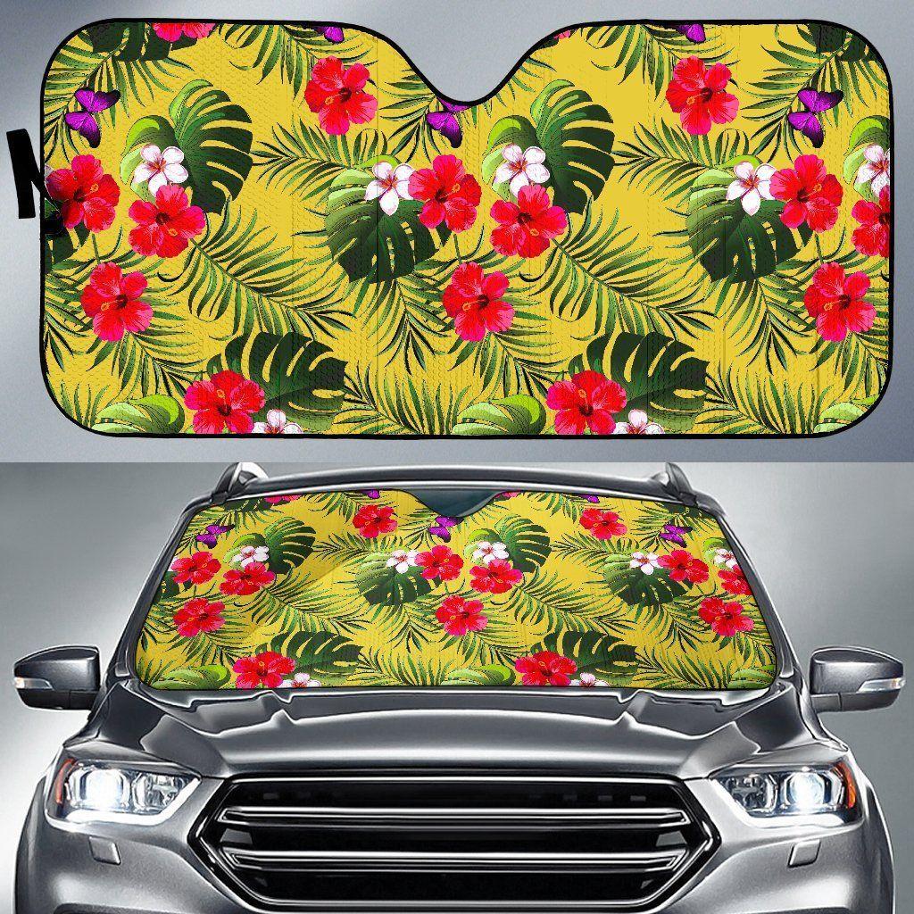 Tropical Exotic Hawaiian Car Auto Sun Shade Tropical Exotic Hawaiian Car Auto Sun Shade