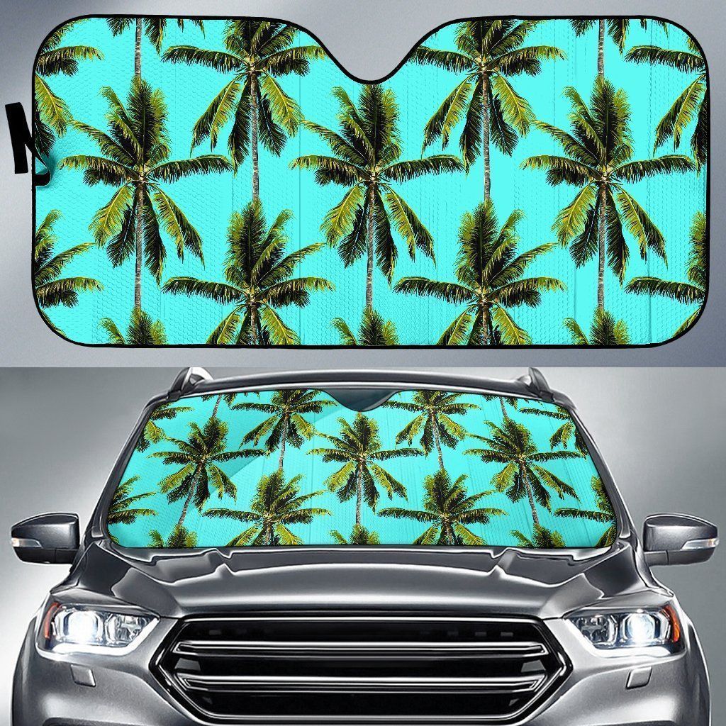 Tropical Palm Tree Car Auto Sun Shade Tropical Palm Tree Car Auto Sun Shade