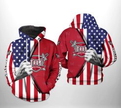 Troy Trojans NCAA US Flag 3D Printed Hoodie/Zipper Hoodie - 4e3b20749bbf