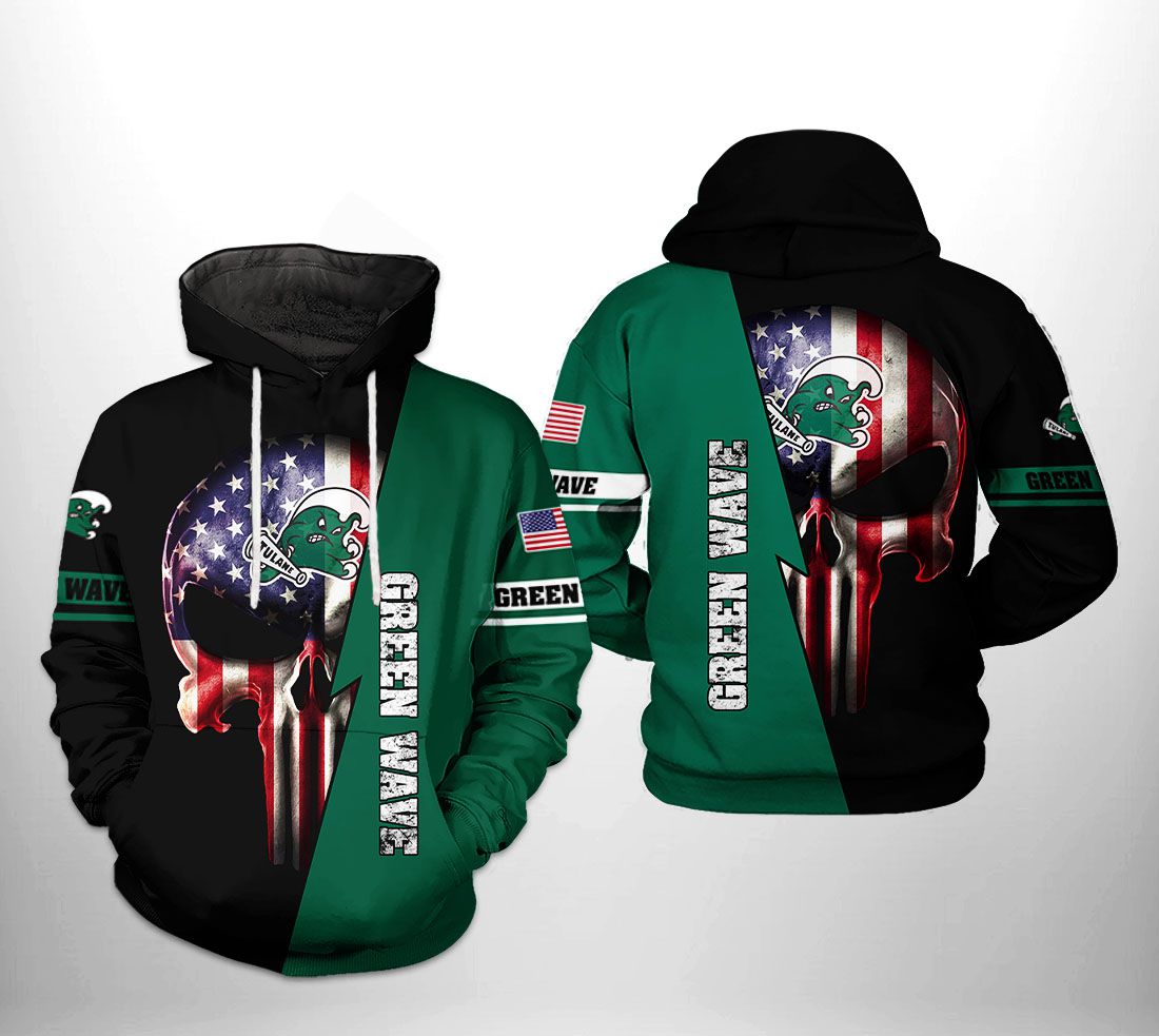 Tulane Green Wave NCAA US Flag Skull 3D Printed Hoodie/Zipper Hoodie - 57b61061e6d8 Tulane Green Wave NCAA US Flag Skull 3D Printed Hoodie/Zipper Hoodie - 57b61061e6d8