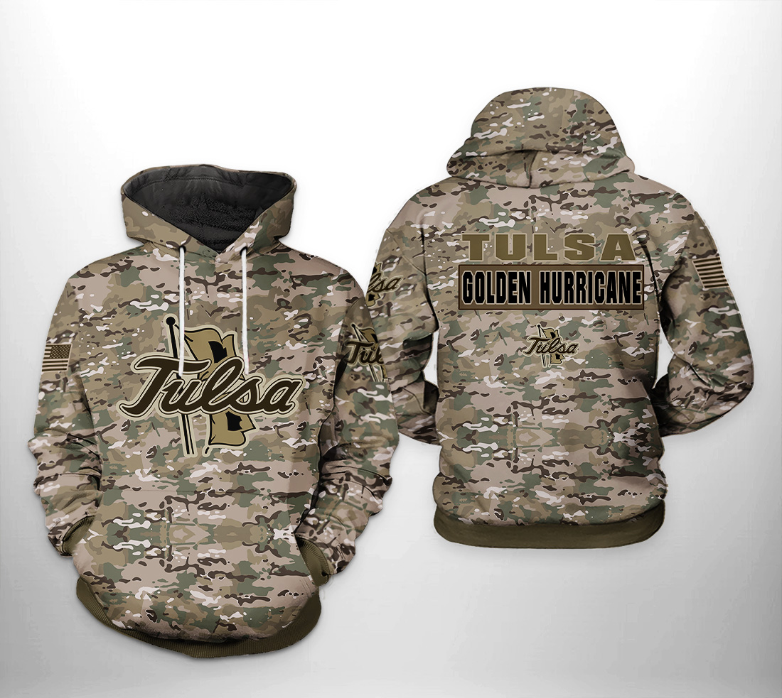 Tulsa Golden Hurricane NCAA Camo Veteran 3D Printed Hoodie/Zipper Hoodie - 58bbe6f35663 Tulsa Golden Hurricane NCAA Camo Veteran 3D Printed Hoodie/Zipper Hoodie - 58bbe6f35663