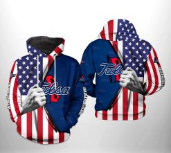 Tulsa Golden Hurricane NCAA US Flag 3D Printed Hoodie/Zipper Hoodie - 95a2925e76cc