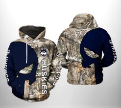 UConn Huskies NCAA Camo Veteran Hunting 3D Printed Hoodie/Zipper Hoodie - 5612809e1e9f
