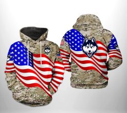 UConn Huskies NCAA US Flag Camo Veteran 3D Printed Hoodie/Zipper Hoodie - dbbfb85c7f1b